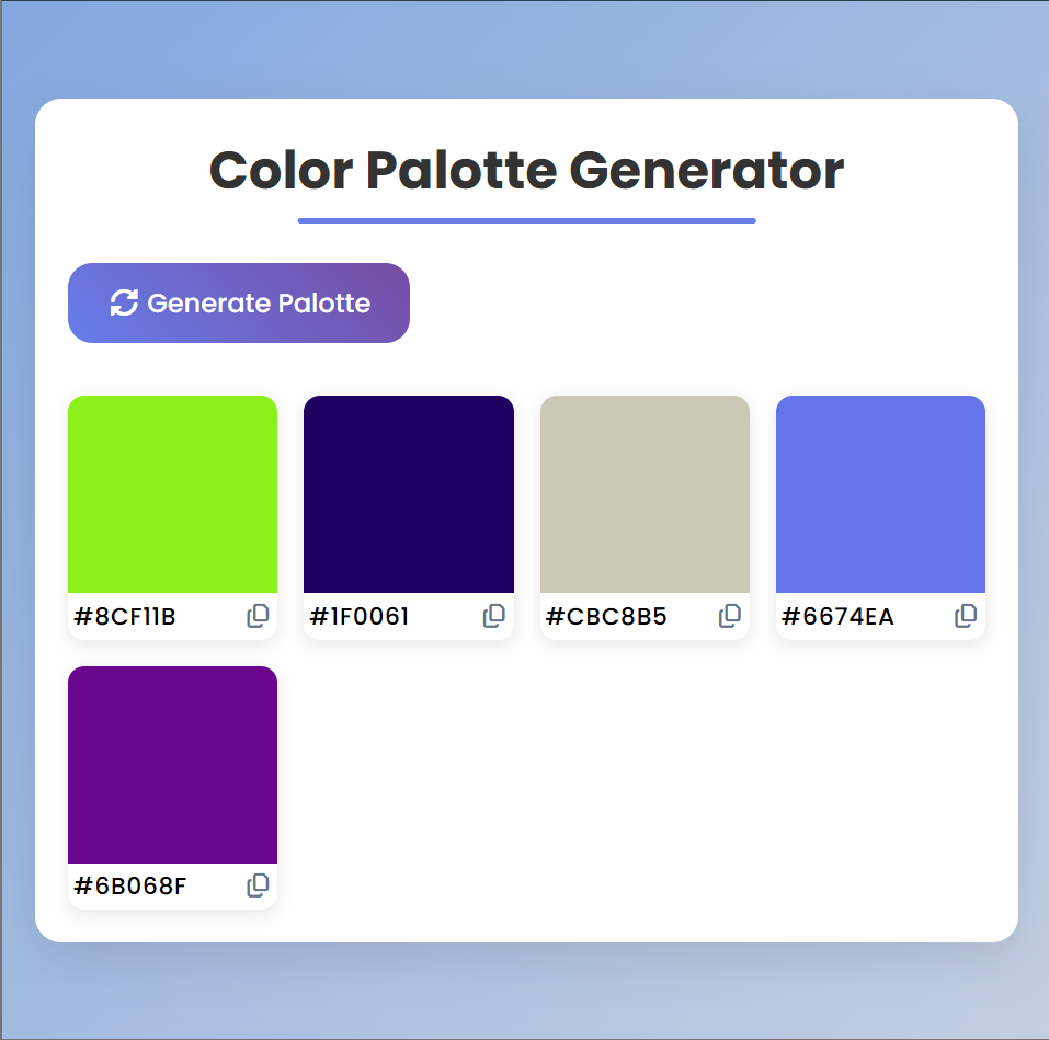   Color Palette Generator